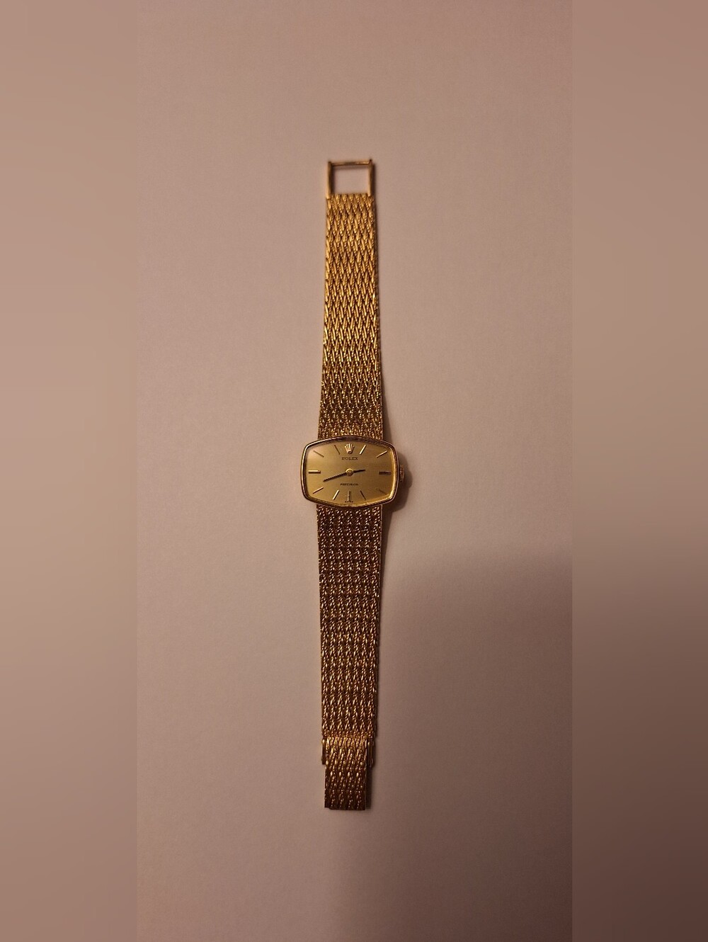 VINTAGE~ROLEX~LADIES DRESS WATCH~PRECISION~SOLID 18K YELLOW GOLD~GREAT CONDITION - Picture 9 of 16